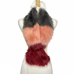 BP Colorblock Faux Fur Pull Through Scarf NWT